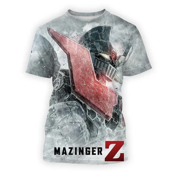 Yaz T Gömlek Mazinger z 3D Baskı T-shirt Erkekler Moda T-shirt Çocuklar Hip Hop Üst Tee Anime Robot Tshirt Casual Erkek Tee Kadın Üst