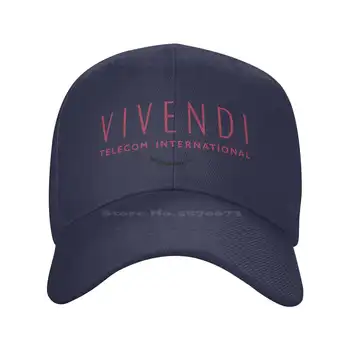 Vivendi Telekom Uluslararası Logo Baskı Grafik Rahat Kot kap Örme şapka beyzbol şapkası