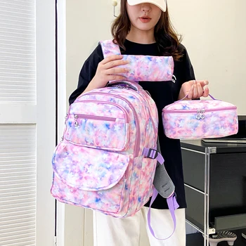 3 Adet çocuklar için sırt çantası Kız okul sırt çantası yemek kabı Gençler Kızlar Okul Çantalarını Seti çocuk Su Geçirmez Okul Çantası Mochilas