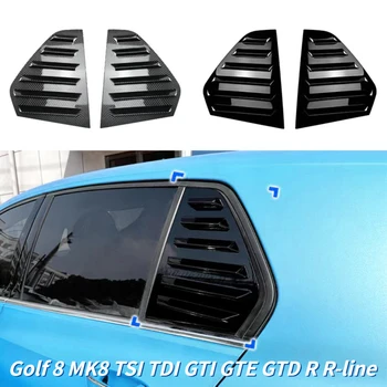 Volkswagen Golf 8 için MK8 2020 + Parlak Siyah Arka Pencere Yan Havalandırma Panjur Panjur Kapağı Trim Araba aksesuarlar ABS Parçaları