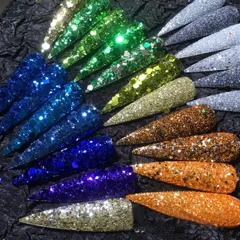 1 Takım Zarif Tırnak Pul Gevreği 6 renkli tırnaklar Sequins Glitter Dekoratif Manikür Dekorasyon Tırnak Sanat Pul Gevreği