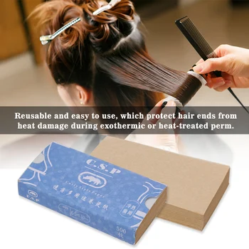 500 adet/paket Salon Saç Perma Kağıdı Saç Perma Çubukları Salon Sıcaklığa Dayanıklı Ağartma Perma Doku Elektrikli Saç Kağıdı