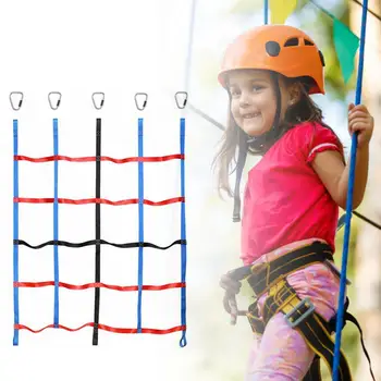 Açık Çocuk tırmanma ağı Çok Fonksiyonlu Üç renkli Çocuklar Fiziksel Eğitim Asılı portatif merdiven Anaokulu için 300KG