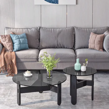 Iskandinav cam kahve sehpası oturma odası mobilya ışık lüks küçük daire ev sehpa yaratıcı kanepe yan sehpa CN