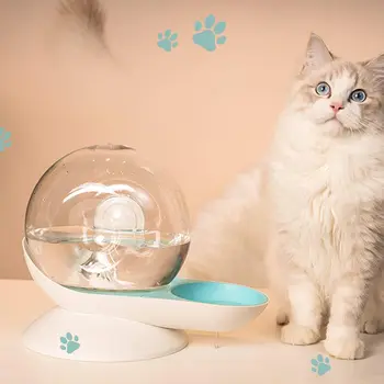 Salyangoz Kabarcık Kedi su çeşmesi Otomatik Pet su sebili Kediler Köpekler için Büyük Kapasiteli Kedi İçme Kaseleri Pet Malzemeleri