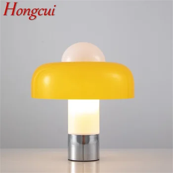Hongcui Modern İskandinav Masa Lambası LED Sarı Mantar Masa Aydınlatma Ev Yatak Odası Dekorasyon için