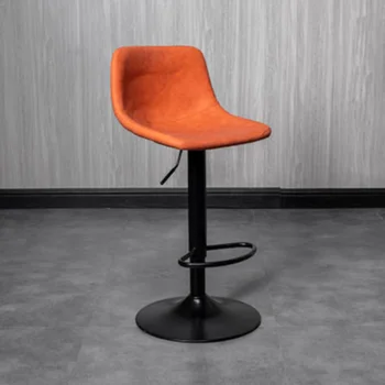 Bar sandalyesi Yukarı aşağı rotasyon Modern basit arka Bar taburesi ışık lüks ev moda bar sandalyesi tasarımcı demir yüksek ayak mobilya