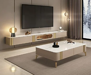 Işık Lüks İskandinav Asılı Duvara Monte TV dolabı çay masası Modern Basit Oturma oda dolabı