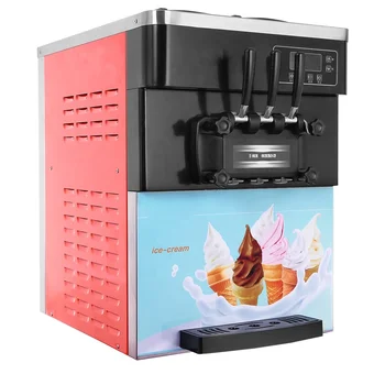 2021 Kaliteli En İyi Fiyat Masa Üstü 3 Çıkışlı Dondurma Makinesi Deniz Tarafından Ücretsiz Kargo