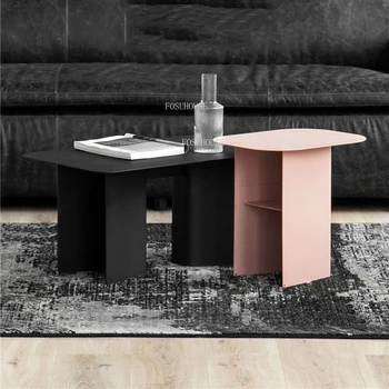 İskandinav Sehpa Ins Küçük Daire Basit Modern Dikdörtgen Sanat çay masası Minimalist Depolama komodinler Ev Mobilyaları