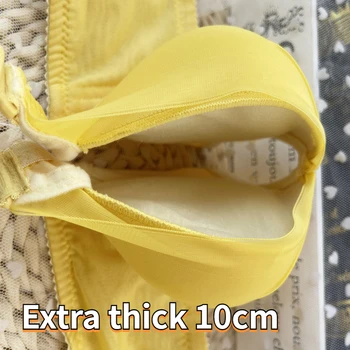 Ekstra Kalın Sutyen 10cm Küçük Göğüs Toplanan Kalınlaşmış İç Çamaşırı kadın Düz Göğüs Tel Feee İç Çamaşırı Kadınlar için