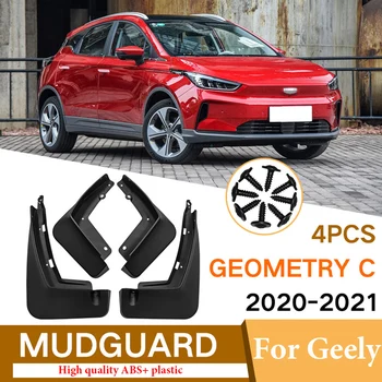 4 adet Araba Çamurluklar Geely Geometri C 2020-2021 Çamurluk Çamurluk Çamurluk Flap Guard Sıçrama Çamurluklar Araba Aksesuarları