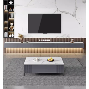 Modern masif ahşap TV Dolapları Lüks Oteller için Kayrak TV Dolabı Daire Duvara Monte TV masaları Oturma Odası Mobilyaları için