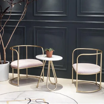 Oturma Odası Sandalyeleri Lüks Modern İskandinav Metal ofis koltuğu Tasarımcı Okuma Altın Bacaklar Muebles Para El Hogar Ev Eşyaları