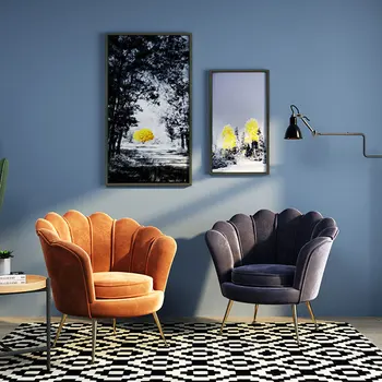 İskandinav Yurt Ofis Tek Oturma Odası Kanepe Lüks Daire Mobilya Eğlence Kanepeler Kumaş Tasarımcısı Villa Rahat Sandalyeler L