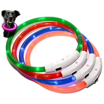 USB Şarj Aydınlık LED köpek göğüs tasması Açar evcil Hayvan Ürünleri Ayrılabilir Parlayan Yaka Parlak Yaka köpek tasması köpek tasması Açar