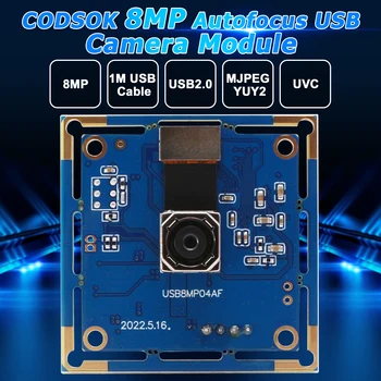Otofokus 8MP Dijital IMX179 Sensörü Mini USB Webcam Kamera Modülü İle 72 Derece Lens