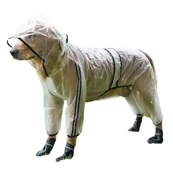 Köpek Yağmurluk Şık Yağmurlu Gün Pet Dış Giyim Moda Pet Yağmurluk Küçük Büyük Köpekler Kapşonlu Yağmurluk Gezi için