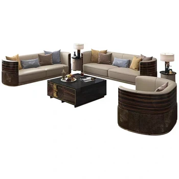 Yüksek Kalite Yeni tasarım lüks koltuk takımı oturma odası mobilya deri yumuşak en iyi hizmeti ile