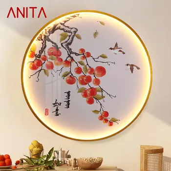 ANİTA Modern Resim Duvar Lambası LED Çin Yaratıcı Dairesel Duvar Aplik Lamba Ev Oturma Odası Çalışma Koridor Dekor