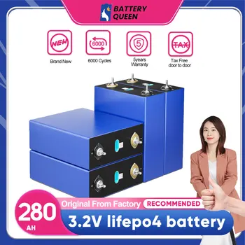 Lifepo4 Pil 12V Piller 24V 48V Pil 280AH Sınıf A şarj edilebilir pil 6000 Döngüleri Marka Yeni Ücretsiz Kargo Güneş