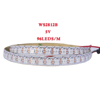 1 M 2 M 5 M 5 V 12 V WS2812B WS2812 WS2815 LED Şerit Bant adreslenebilir piksel IC 5050 RGB Light96/144 LEDs / m Sihirli lamba çubuğu IP30