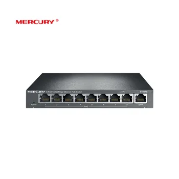 Mercury 8 Port 10/100Mbps POE anahtarı Çelik PoE Anahtarı AP izleme standart PoE IEEE 802.3 af IP kamera İçin 65W ( S109PS )