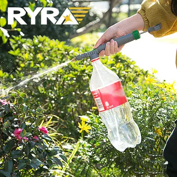Manuel Yüksek Basınçlı hava pompası Püskürtücü Ayarlanabilir içme şişesi sprey başlığı Memesi Bahçe Sulama Aracı Püskürtücü Tarım Araçları