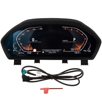 Araba LCD Ekran Ölçer Yağ Su Sıcaklığı Göstergesi LCD Ekran Ölçer 9V İçin 16V ABS Metal HD Ekran 12.3 in Araç için