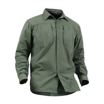 Erkek gömleği Askeri Hızlı Kuru Gömlek Erkekler Taktik Giyim Açık Kamp Yürüyüş Gömlek Uzun Kollu Gömlek Hırka Tops