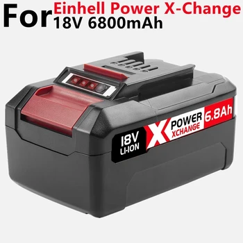 X-Change için 6800mAh Yedek Einhell Güç X-Change Pil ile Uyumlu 18V Einhell Araçları Piller ile LED Ekran