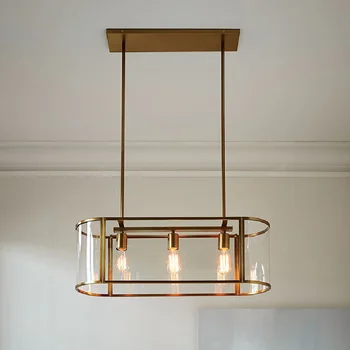 Modern oturma odası ışıkları lüks yemek odası LED avize demir cam restoran asılı lambalar İskandinav mutfak aydınlatma armatürü