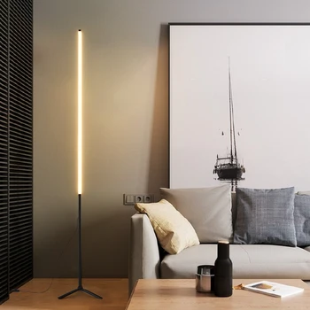 LED Zemin Lambası oturma odası Yatak Odası İçin ev Çalışma Dekor iç mekan aydınlatması AC 110V 220V Kısılabilir Uzaktan Kumanda Ayakta İşık Lambası