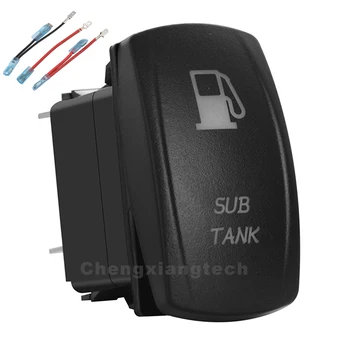 Alt Tankı Rocker Anahtarı Kırmızı led ışık 5Pin Lazer Açık / Kapalı 20A / 12V Bar Geçiş Anahtarı aktarma kabloları Arabalar için, kamyonlar, RV