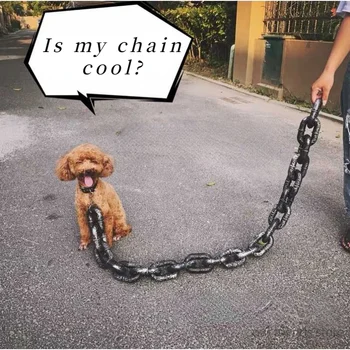 Köpek Çekiş Zinciri Simülasyon Demir Zincir Plastik Kalın Zincir çekme halatı Net Kırmızı Eğlenceli Pet Malzemeleri Köpek Aksesuarları