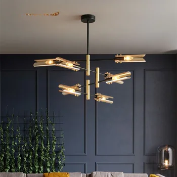 LED iskandinav avizeler aydınlatma Modern demir cam kolye asılı lambalar parlaklık yatak odası oturma odası yemek ışıkları fikstür