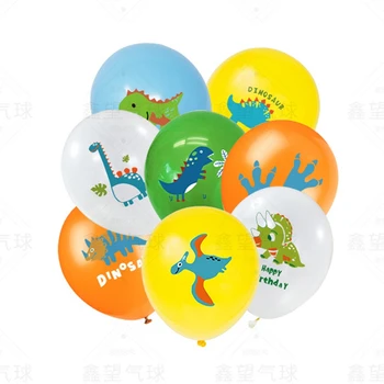 10 Adet 12 inç Dinozor Konfeti Lateks Balonlar Orman Vahşi Hayvan Parti Süslemeleri Doğum Günü Balon Bebek Duş Hava Topları Globos