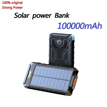 Yeni Güç Bankası 100000 mAh pusula açık su geçirmez kemer şarj süper hızlı çok fonksiyonlu güç bankası güneş ücretsiz kargo