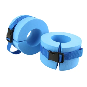 2 adet Köpük Su Manşetleri Yüzme Ağırlıkları Legging Su Egzersiz Aerobik Şamandıra Halkası Egzersiz Seti Egzersiz Ayak Bilekleri Kol Kemerleri Mavi