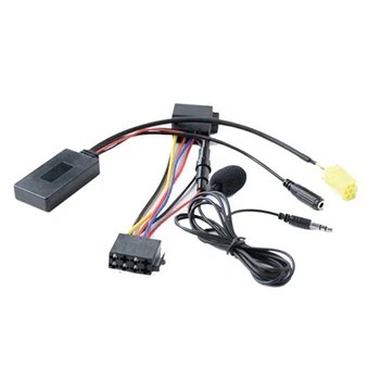 6Pin araba Bluetooth ses adaptörü mikrofon Handsfree AUX kablosu için 159 500 akıllı Fortwo 451