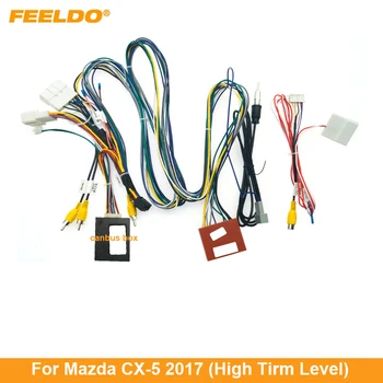 FEELDO Araba 16pin Ses Kablo Demeti Canbus Box Mazda CX-5 2017 Satış Sonrası Stereo Kurulum Tel Adaptörü