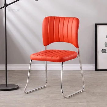 İskandinav büro sandalyeleri konferans odası ışık lüks ev bilgisayar sandalyesi Minimalist istiflenebilir Kol Dayama arkalığı eğlence yay sandalye