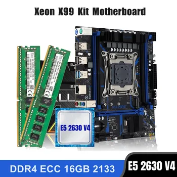 Kllısre X99 anakart combo kiti seti LGA 2011-3 Xeon E5 2630 V4 CPU DDR4 16 GB (2 ADET 8G) 2133 MHz ECC Bellek