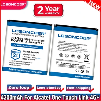 LOSONCOER TLı036A1 4200mAh Pil Alcatel One Touch Bağlantı İçin 4G+, 4G + LTE, Y900, Y900NB Piller