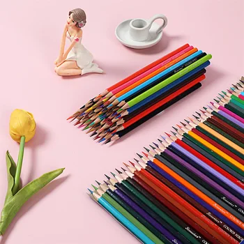 80 Renkler / Kutu Profesyonel Çizim renkli kurşun kalem Seti HB Yumuşak Kroki Kalem Metal Renk Kalem Boyama Öğrenci Sanat Malzemeleri