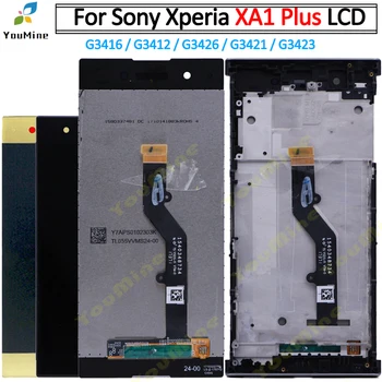 Sony Xperia için XA1 Artı G3416 G3412 G3421 G3423 LCD ekran Sayısallaştırıcı dokunmatik ekran takımı değiştirme sony xa1plus LCD