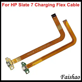 Faıshao 10 adet/grup USB yuva konnektörü Şarj Portu esnek şarj Kablo Şerit ıçin HP Slate 7 Onarım Parçaları Değiştirme