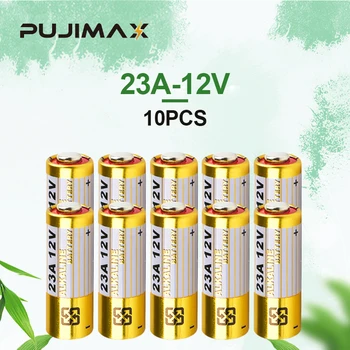PUJIMAX 23A 12V Alkalin Pil 10 Adet Tek Kullanımlık Kuru Pil Kapı Zili İçin Anti-hırsızlık Alarmı Kepenk Kapı Uzaktan Kumanda Vb