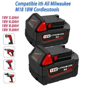 Özel Tekliforijinal lityum iyon batarya için Uygundur Milwaukee M18 Güç Aracı 48-11-1815 48-11-1850 48-11-1860 Z50