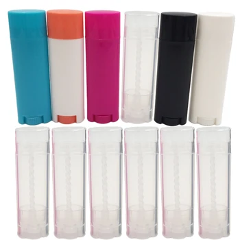 5 Adet Boş Doldurulabilir Şişe 5g Plastik DIY Ruj Dudak Balsamı Tüpleri Taşınabilir Kozmetik Deodorant Kapları Seyahat için